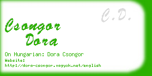 csongor dora business card